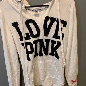 PINK Victoria’s Secret White Hoodie